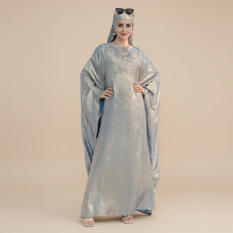 Bronzing Gleam Butterfly Batwing Farasha Abaya Dress #26778