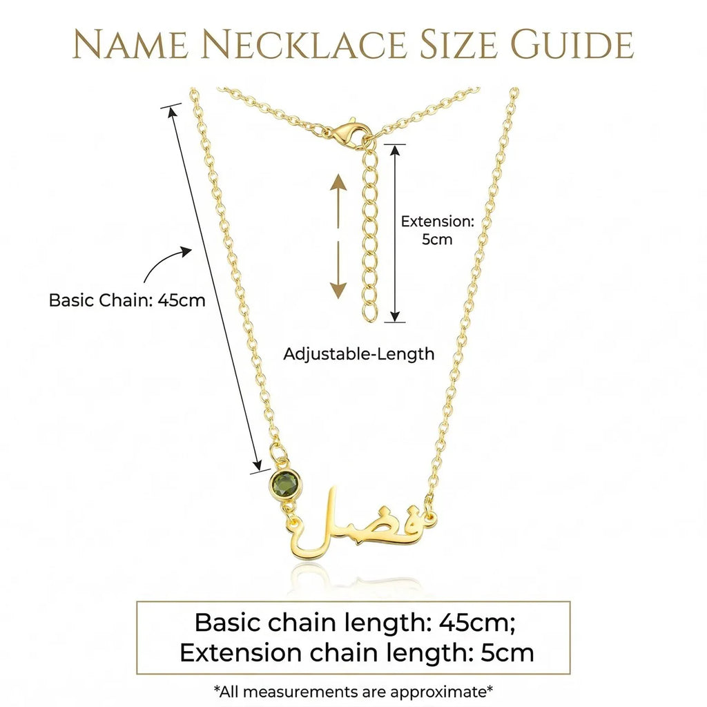 Custom Personalized Name Necklace With Birthstone