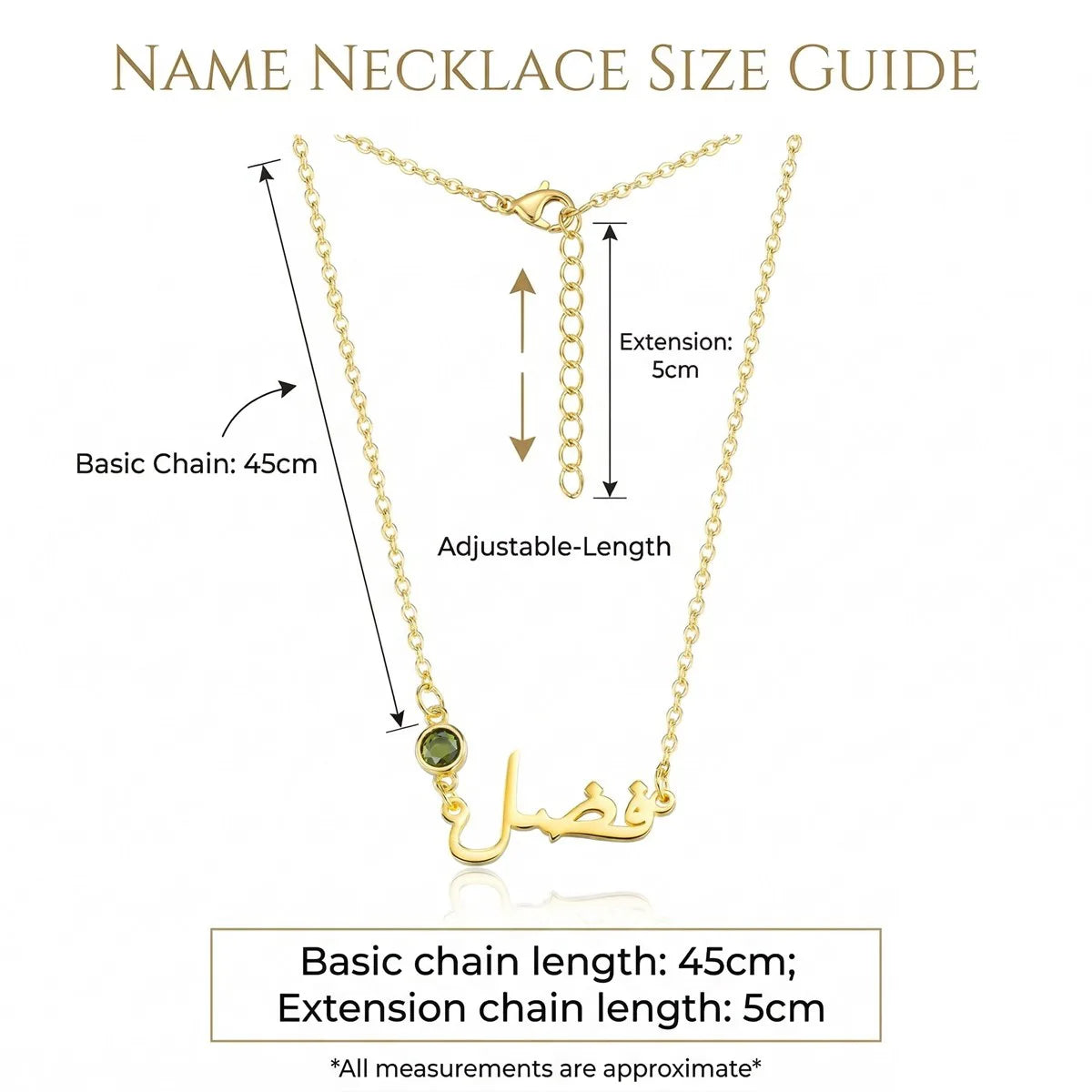 Custom Personalized Name Necklace With Birthstone