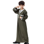 Thobe Thawb brodé arabe pour garçon musulman