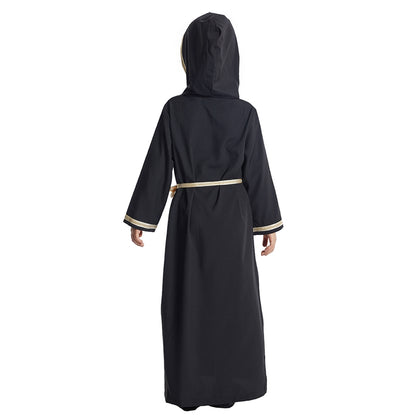 Robe Abaya à capuche pour fille arabe du Moyen-Orient