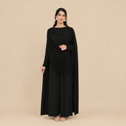 Muslim Women 2 Pieces Tops And Pants Suit Set Abaya Dress #261370