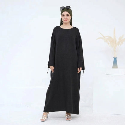Robe Abaya froissée à porter au quotidien #24946