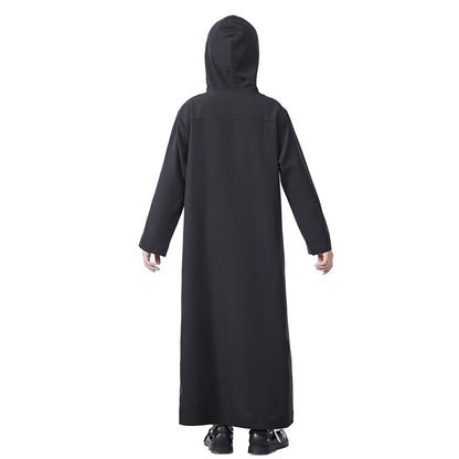 Muslim Arabic Child Boy Hooded Thobe Jubba Djellaba #26T891
