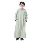 Muslim Arabic Child Boy Hooded Thobe Jubba Djellaba #26T891