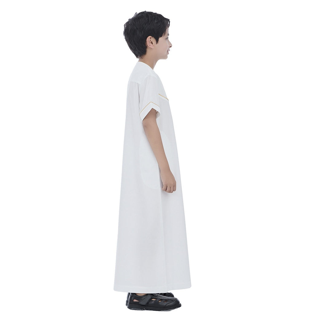 Middle East Arab Child Boy Short Sleeve Thobe Thawb #26T890
