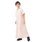 Middle East Arab Child Boy Short Sleeve Thobe Thawb #26T888