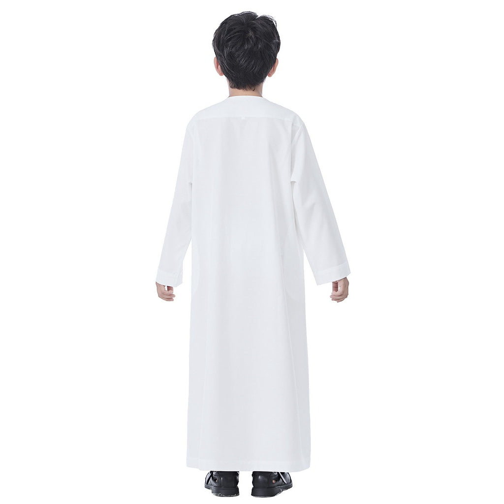Middle East Arab Child Boy Thobe Thawb With Applique #26T889