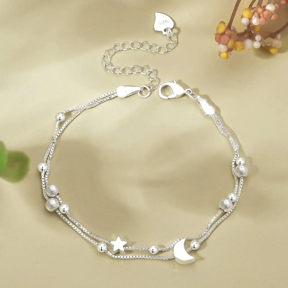 Bracelet Lune et Étoile avec Boîte #UNSCXY