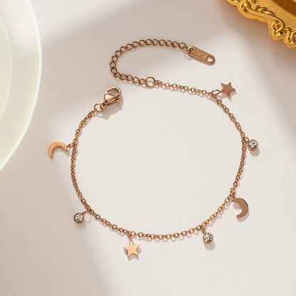 Moon And Star Bracelet With Box #UN968
