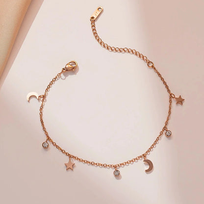 Moon And Star Bracelet With Box #UN968