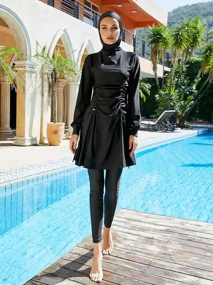 Ensemble 3 pièces Burkini Maillot de bain islamique Hijab Maillot de bain Halal #2510310
