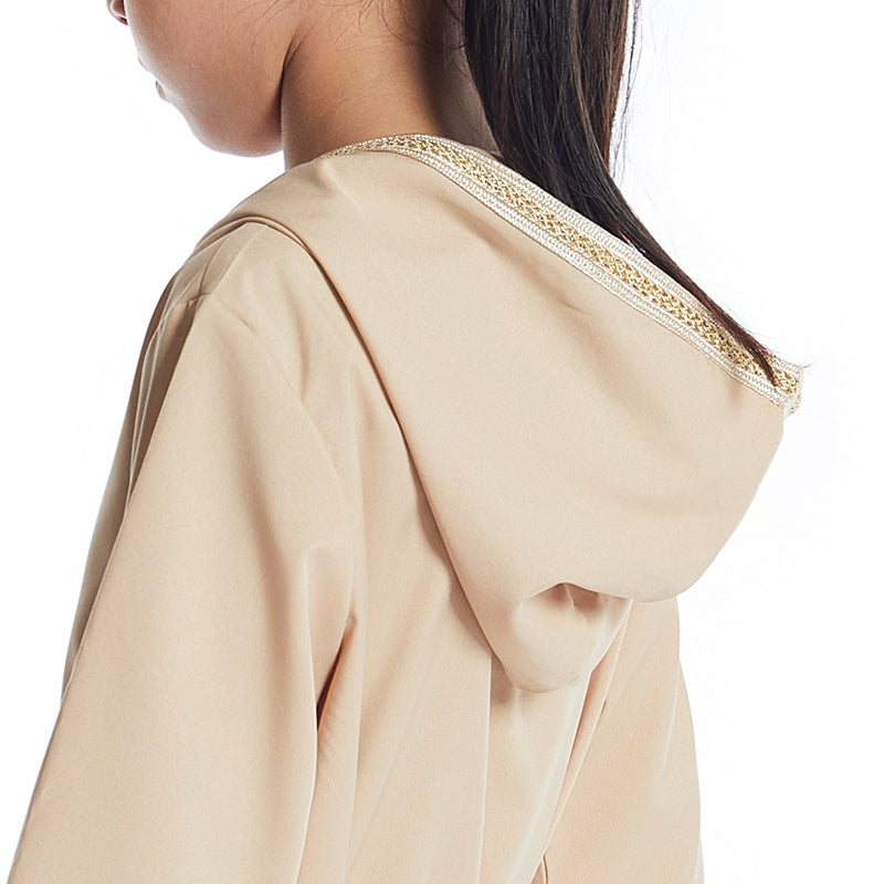 Robe Abaya à capuche pour fille arabe du Moyen-Orient
