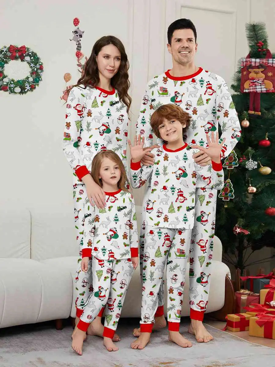 Ensemble pyjama de Noël imprimé assorti pour toute la famille #24596