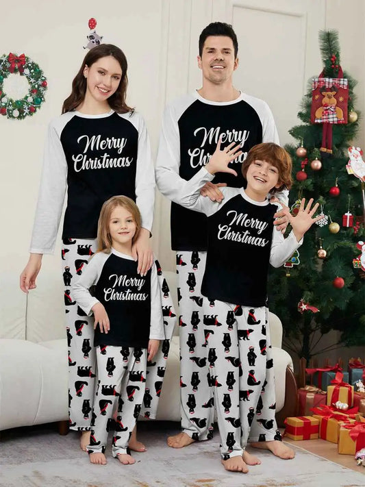 Pyjama de Noël assorti pour toute la famille, motif ours polaire, n° 24580