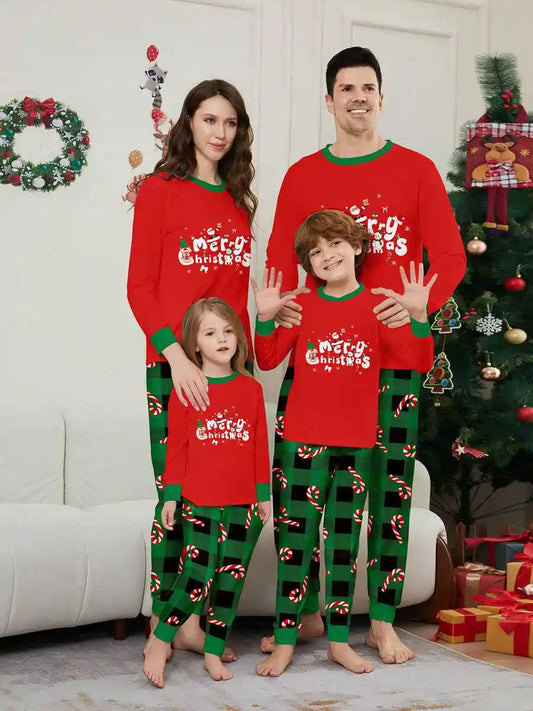 Ensemble pyjama de Noël imprimé assorti pour toute la famille #24571