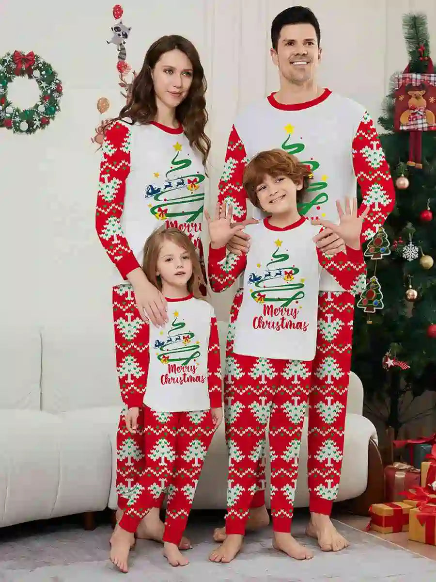 Ensemble pyjama de Noël imprimé assorti pour toute la famille #242302