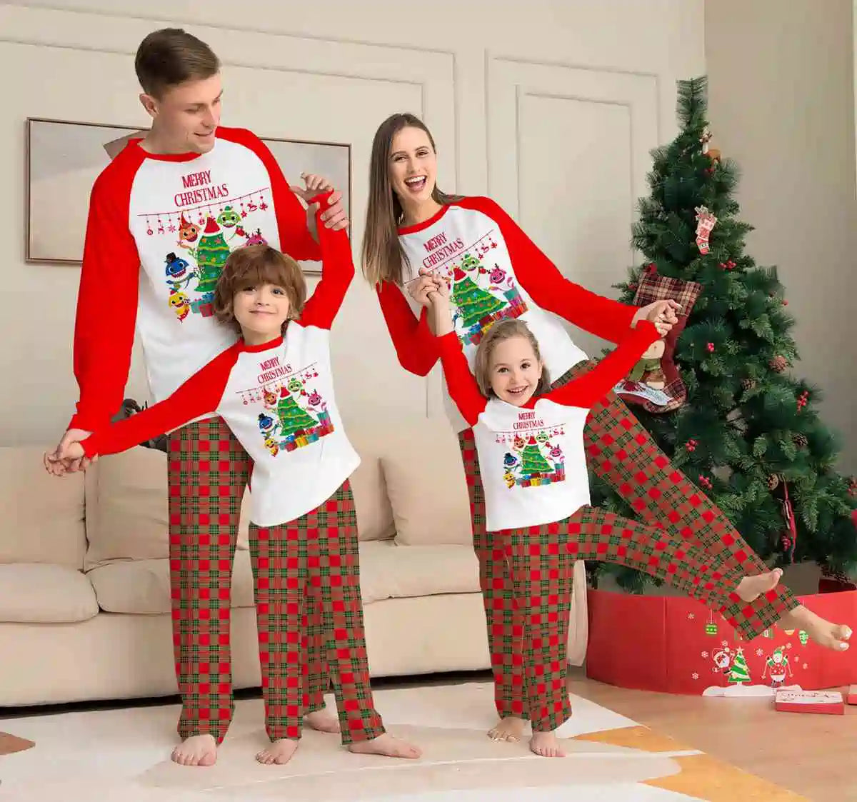 Ensemble pyjama de Noël imprimé pour toute la famille #24051