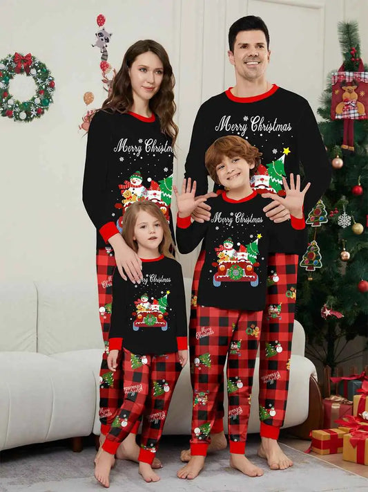Ensemble pyjama de Noël imprimé assorti pour toute la famille #242327