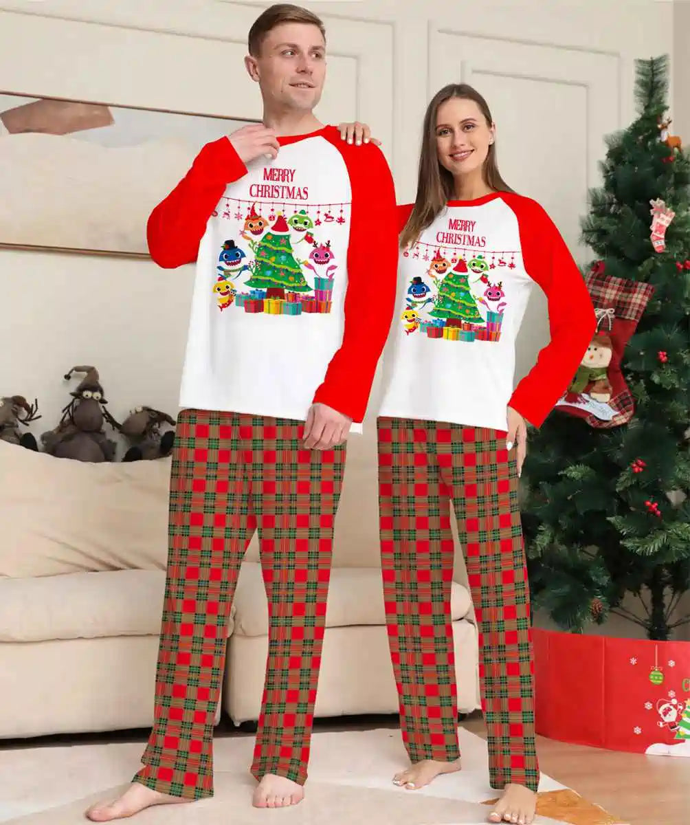 Ensemble pyjama de Noël imprimé pour toute la famille #24051