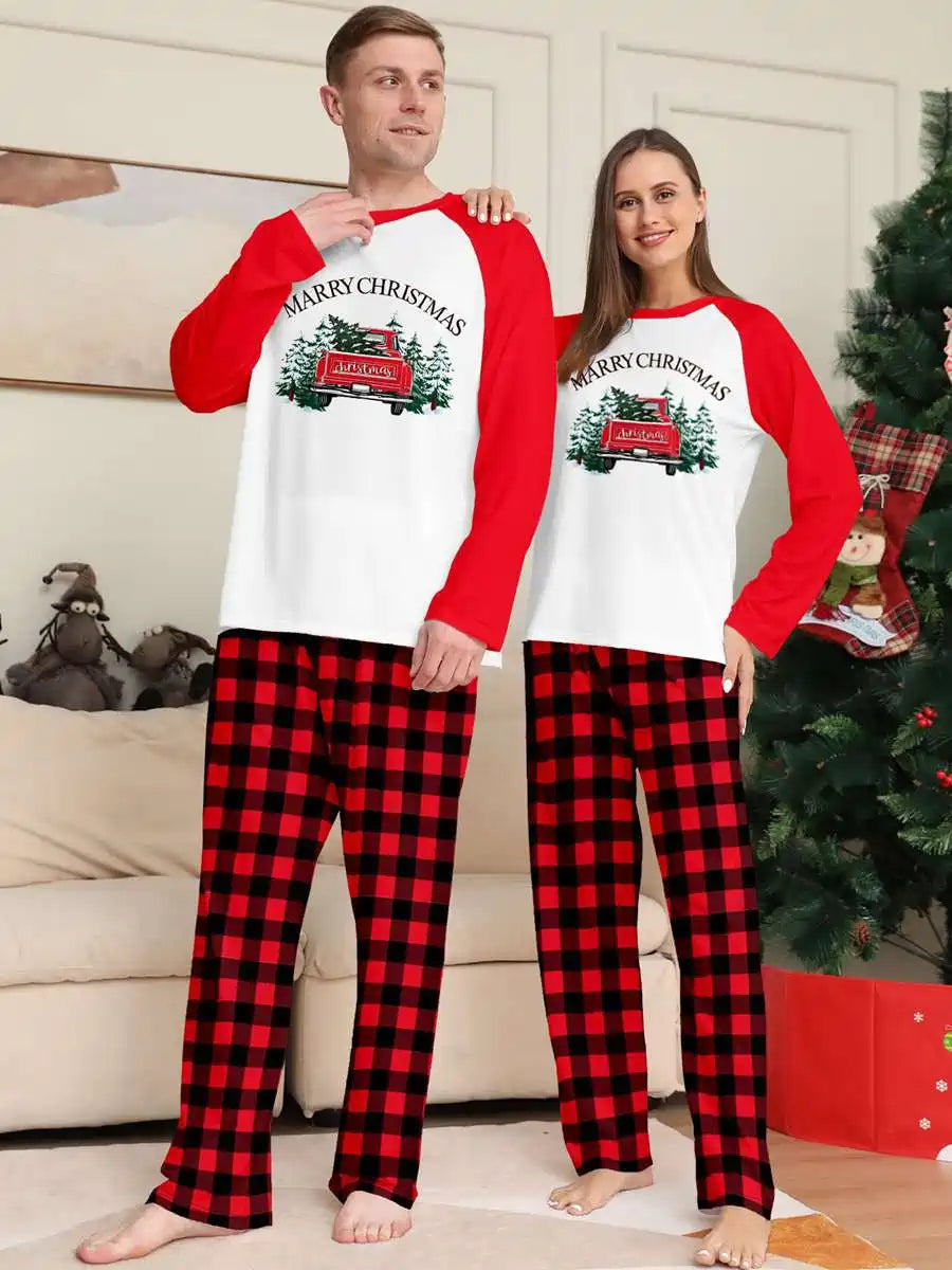 Pyjama de Noël assorti pour toute la famille, imprimé voiture, #24822
