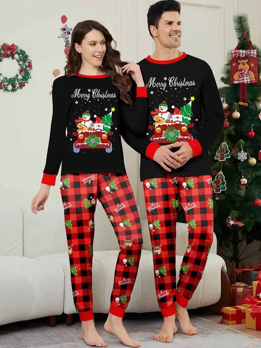 Ensemble pyjama de Noël imprimé assorti pour toute la famille #242327