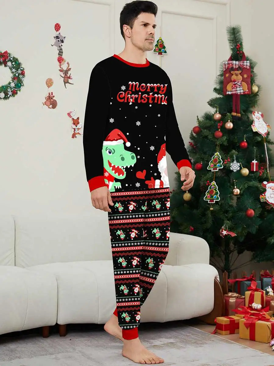 Pyjama de Noël assorti pour toute la famille, motif dinosaure, n° 242321