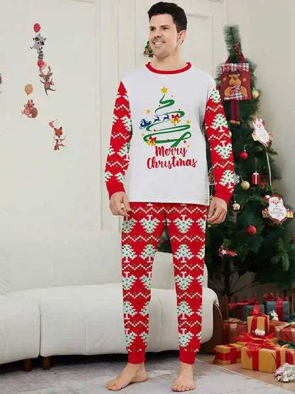 Ensemble pyjama de Noël imprimé assorti pour toute la famille #242302