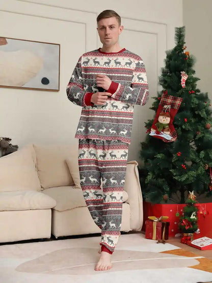 Pyjama de Noël assorti à imprimé renne pour toute la famille #24882