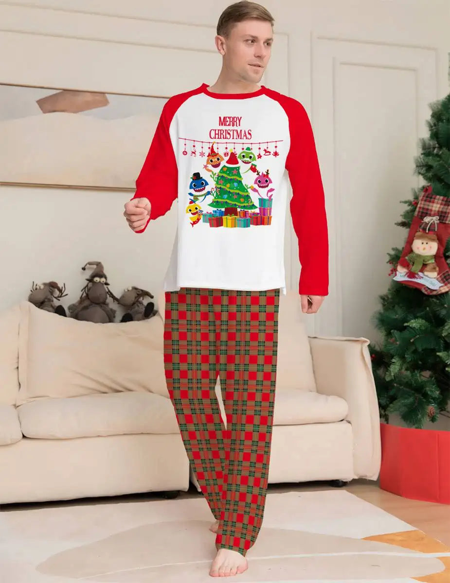 Ensemble pyjama de Noël imprimé pour toute la famille #24051