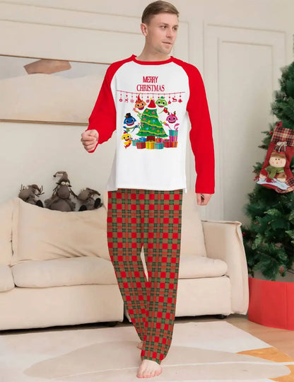 Ensemble pyjama de Noël imprimé pour toute la famille #24051