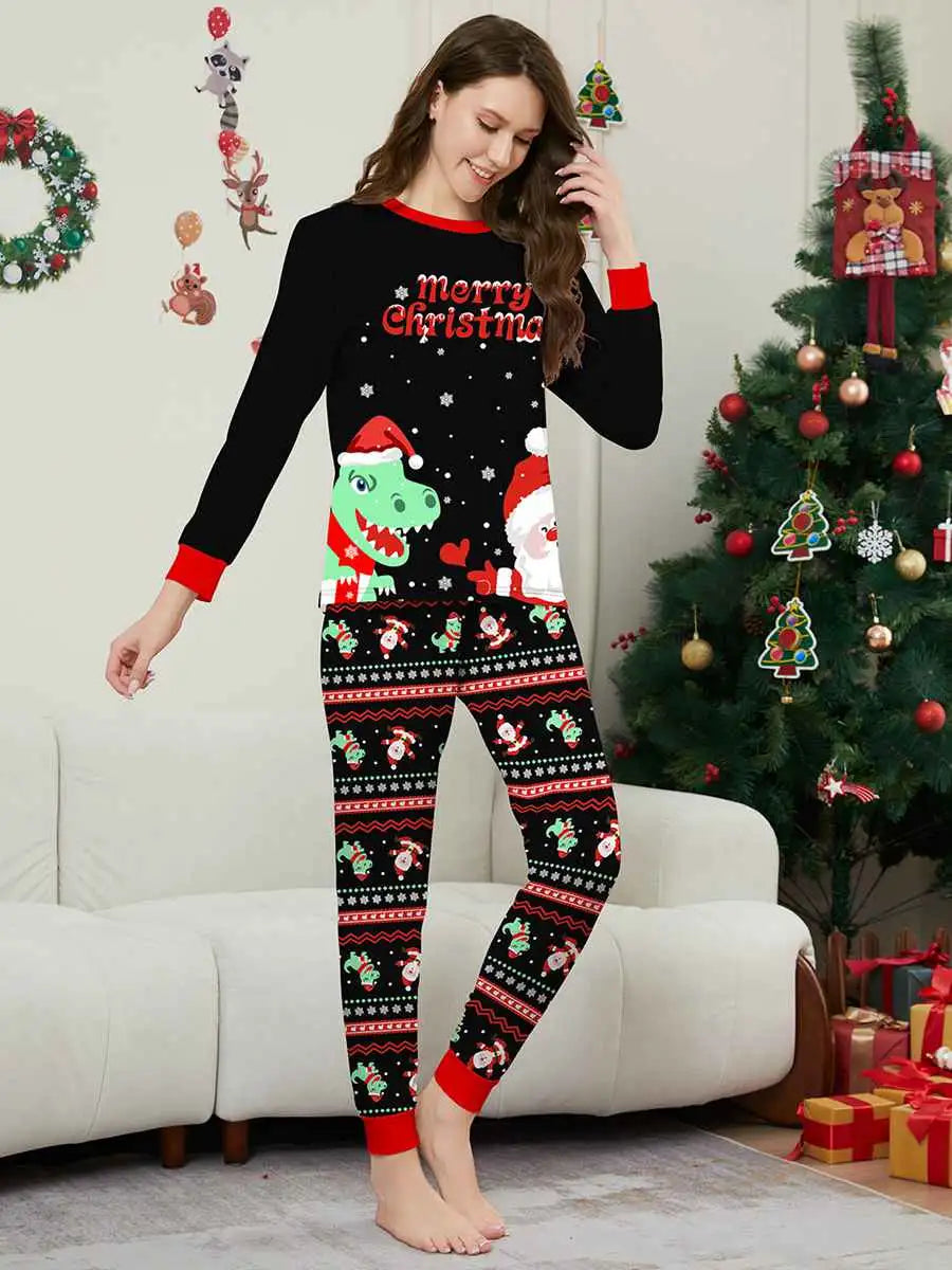 Pyjama de Noël assorti pour toute la famille, motif dinosaure, n° 242321