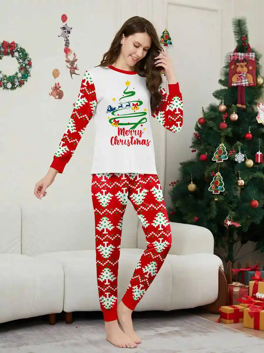 Ensemble pyjama de Noël imprimé assorti pour toute la famille #242302