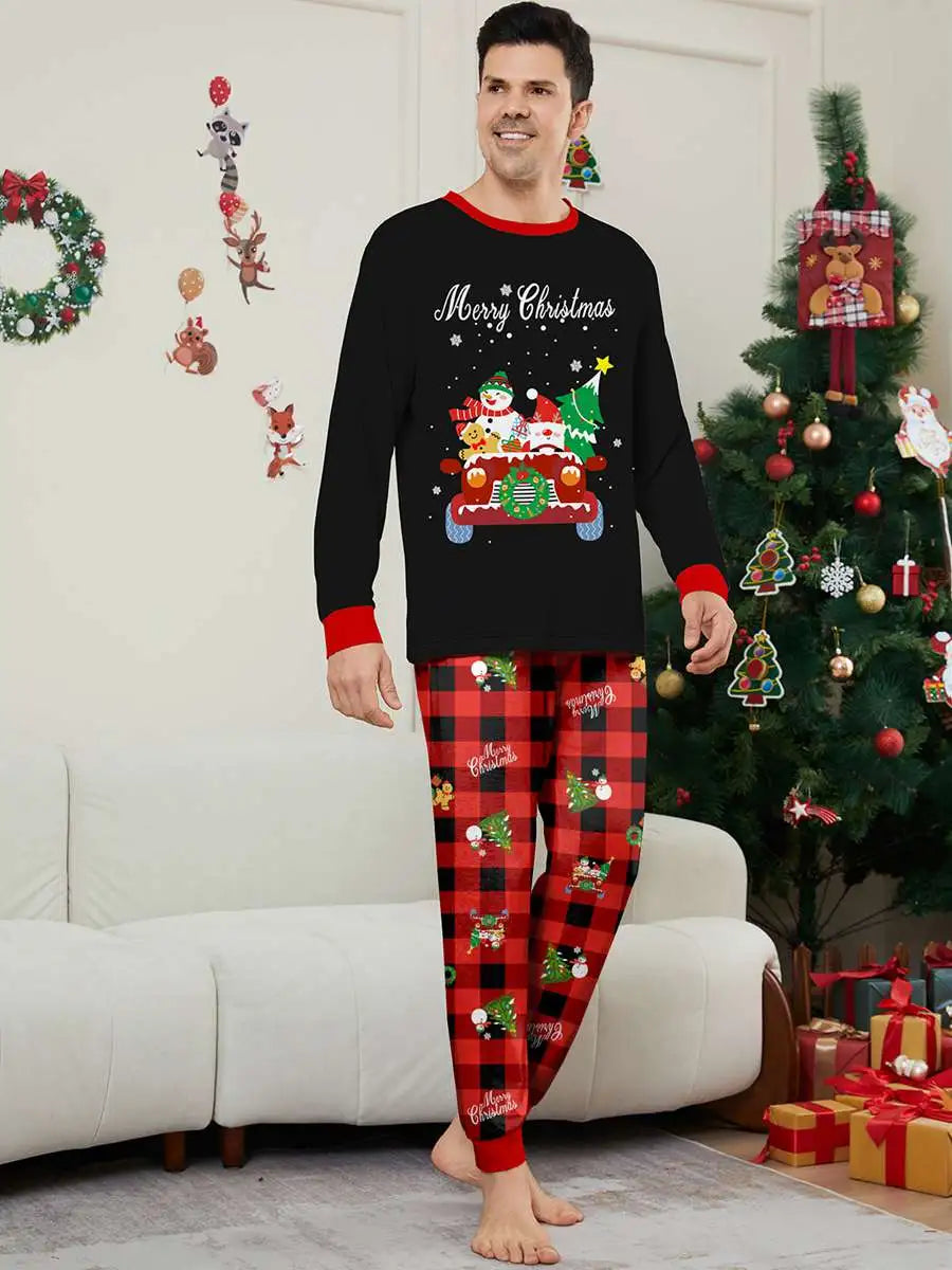 Ensemble pyjama de Noël imprimé assorti pour toute la famille #242327