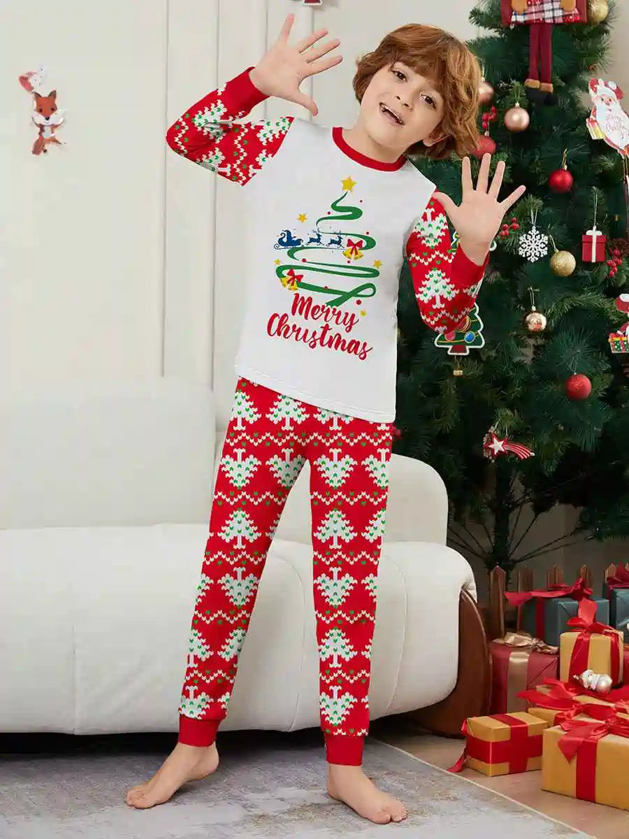 Ensemble pyjama de Noël imprimé assorti pour toute la famille #242302
