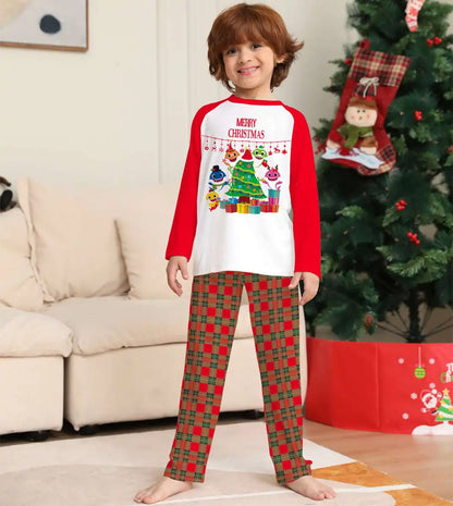 Ensemble pyjama de Noël imprimé pour toute la famille #24051