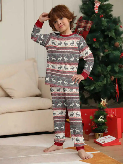 Pyjama de Noël assorti à imprimé renne pour toute la famille #24882
