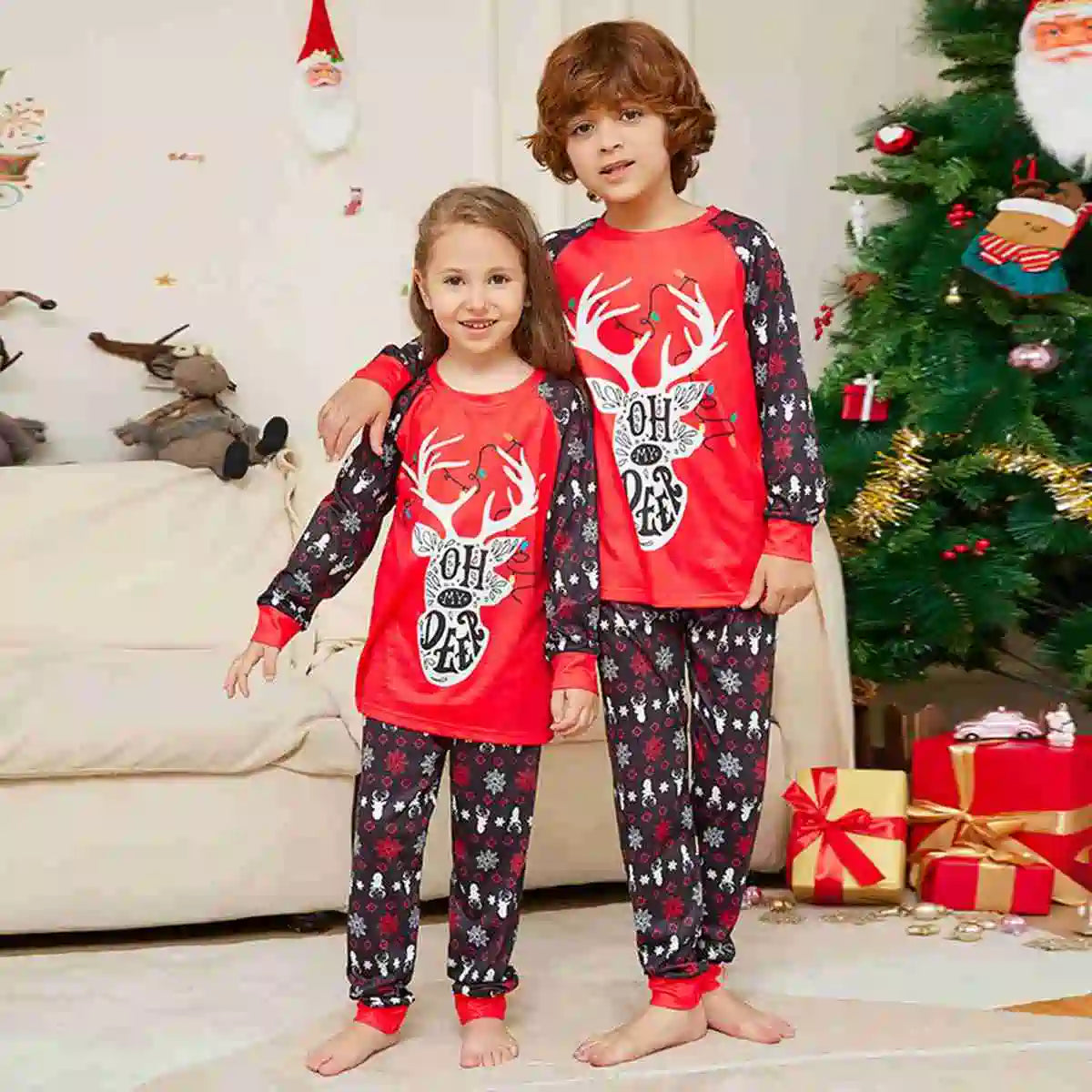 Ensemble pyjama de Noël imprimé assorti pour toute la famille #24325