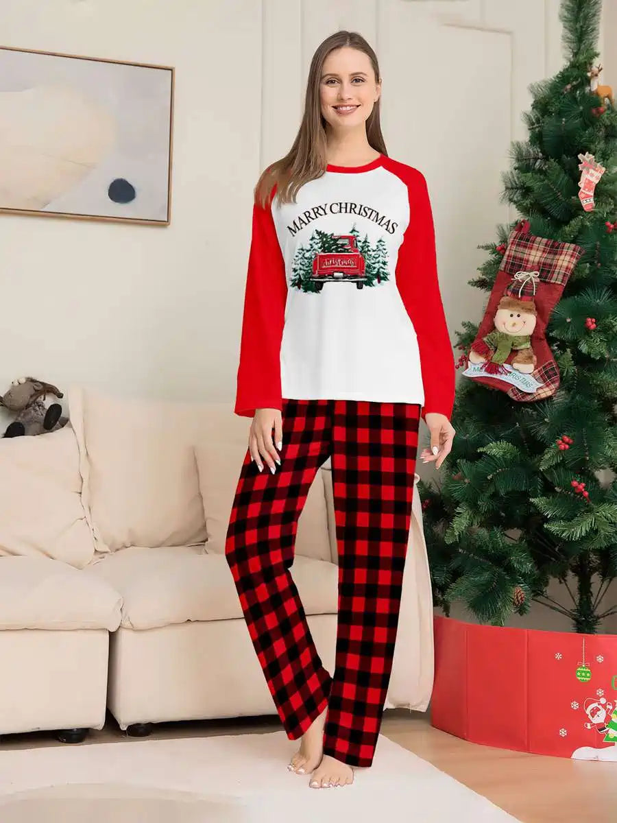 Pyjama de Noël assorti pour toute la famille, imprimé voiture, #24822