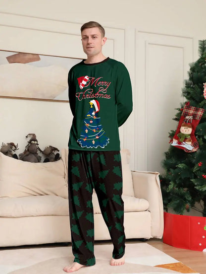 Ensemble pyjama familial assorti motif sapin de Noël #24109