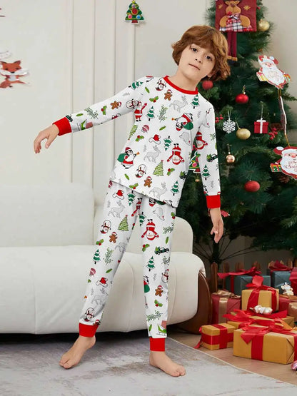 Ensemble pyjama de Noël imprimé assorti pour toute la famille #24596