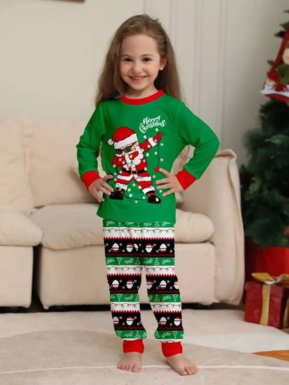 Ensemble pyjama de Noël assorti pour toute la famille, motif Père Noël, #24800