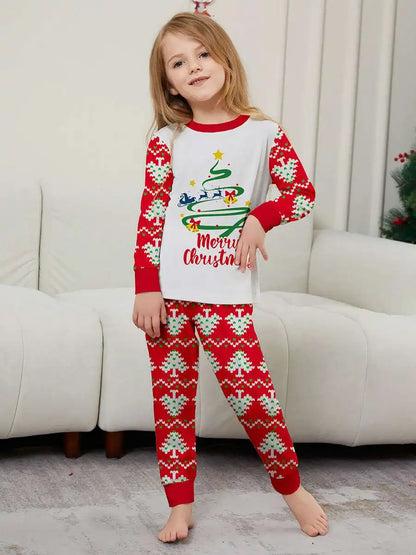 Ensemble pyjama de Noël imprimé assorti pour toute la famille #242302