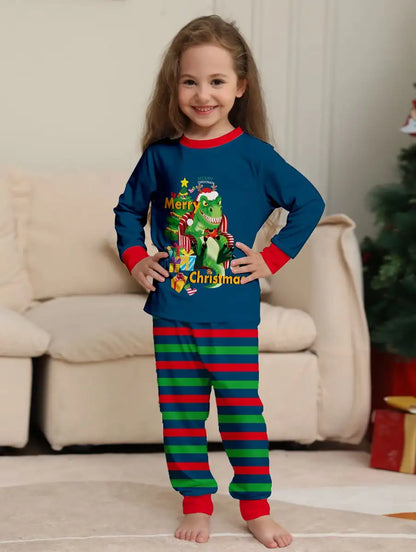 Pyjama de Noël familial assorti dinosaure