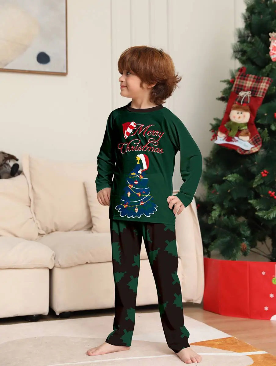 Ensemble pyjama familial assorti motif sapin de Noël #24109
