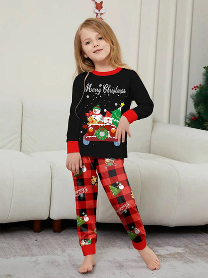 Ensemble pyjama de Noël imprimé assorti pour toute la famille #242327