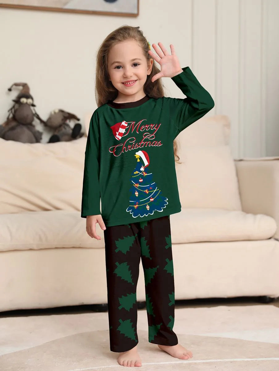 Ensemble pyjama familial assorti motif sapin de Noël #24109