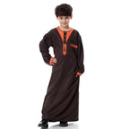 Thobe Thawb brodé arabe pour garçon musulman