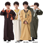 Thobe Thawb brodé arabe pour garçon musulman
