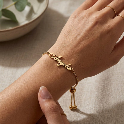 Custom Name Bracelets - Personalized Jewelry - Gold/Silver- Gift For Mom/Grandma/Girlfriend - #BC3